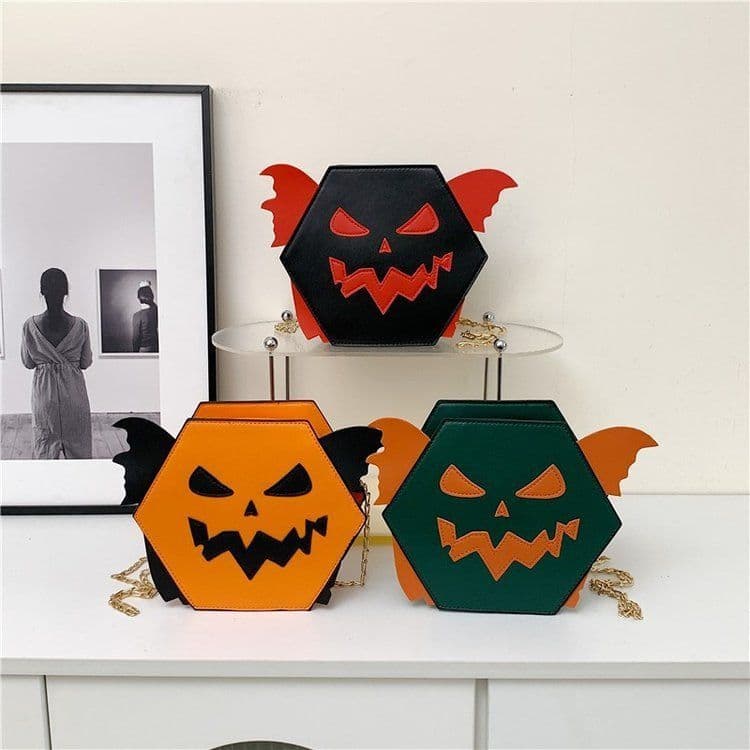 image-Women's Fashion Halloween Pumpkin-shaped Crossbody Shoulder Bag