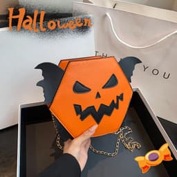 image-Women's Fashion Halloween Pumpkin-shaped Crossbody Shoulder Bag