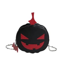 image-Contrast Color Cartoon Funny Pumpkin Crossbody Shoulder Bag