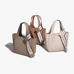 image-Cross-border Genuine Leather Hand Holding Bucket Bag High-grade Simple Shoulder Messenger Bag
