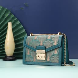image-Women's Embroidered Leather Handbag With Chinese National Style