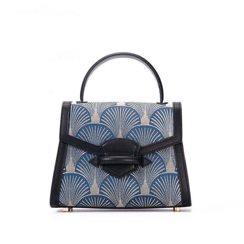 image-Women's Embroidered Leather Handbag With Chinese National Style