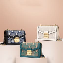 image-Women's Fashion Artistic Chinese Style Embroidery Leather Message Bag