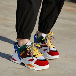 image-Colorful Youth Autumn Mesh Dad Personalized Niche Men's Shoes