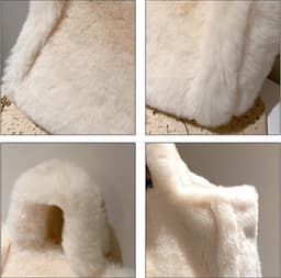 image-Winter Women's Fashion Large Capacity Plush Hand-carrying Bag