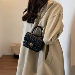 image-Women's Fashionable Versatile Diamond Chain Shoulder Crossbody Bag