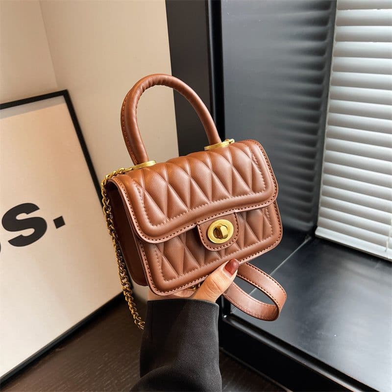 image-Women's Fashionable Versatile Diamond Chain Shoulder Crossbody Bag