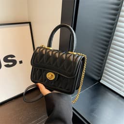 image-Women's Fashionable Versatile Diamond Chain Shoulder Crossbody Bag