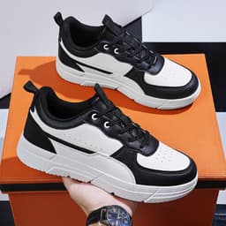 image-Leather Surface Sports Male Soft Bottom Running Shoes