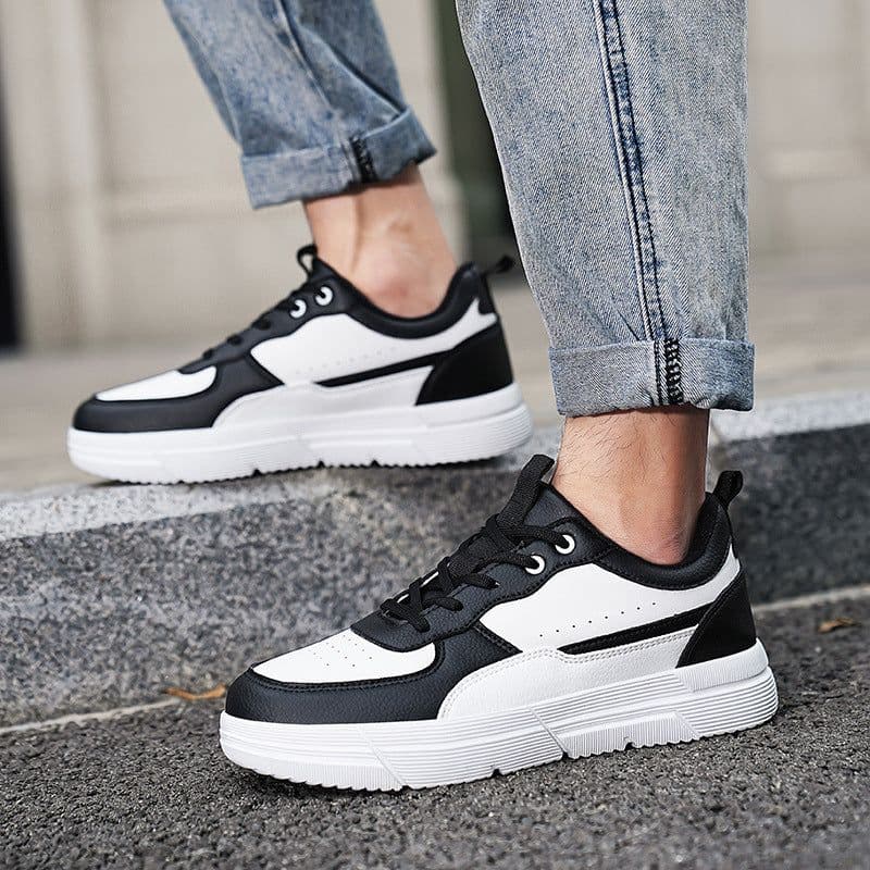 image-Leather Surface Sports Male Soft Bottom Running Shoes
