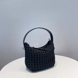 image-Nylon Hand-woven Lunch Box Handbag All-match Underarm Shoulder Messenger Bag