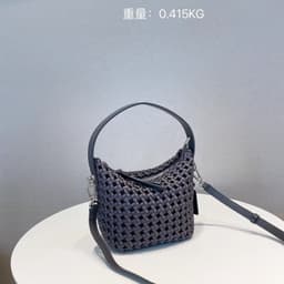 image-Nylon Hand-woven Lunch Box Handbag All-match Underarm Shoulder Messenger Bag