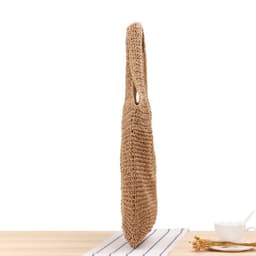 image-One-shoulder Straw Bag Hand-woven Large Capacity