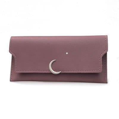 image-Star Moon Rivet Zipper Soft Leather Coin Wallet