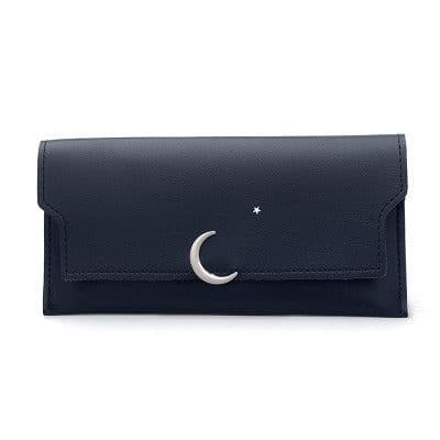 image-Star Moon Rivet Zipper Soft Leather Coin Wallet