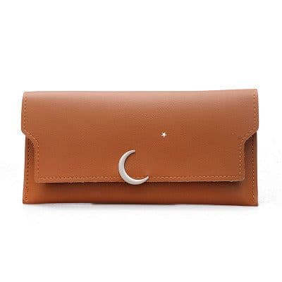 image-Star Moon Rivet Zipper Soft Leather Coin Wallet