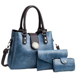 image-Women's Fashion Simple Large Capacity Shoulder Messenger Handbag Three-piece Set