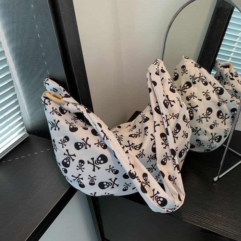 image-Women's Fashionable Simple Niche Printed Underarm Shoulder Messenger Bag