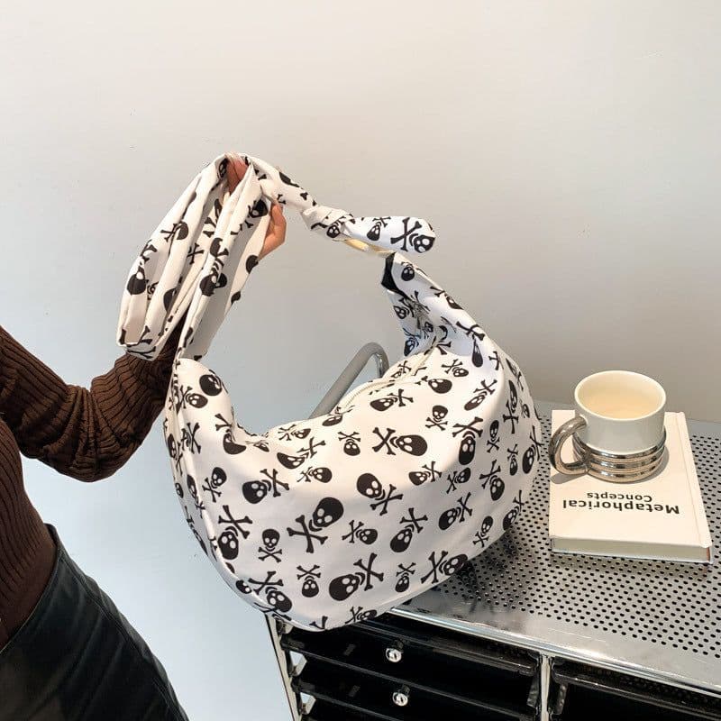 image-Women's Fashionable Simple Niche Printed Underarm Shoulder Messenger Bag
