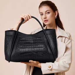 image-Fashion Genuine Leather Portable Large-capacity Crossbody Bag