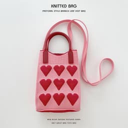 image-Love Mini Knit Shoulder Crossbody Bag