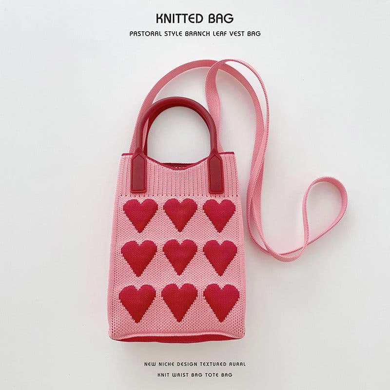 image-Love Mini Knit Shoulder Crossbody Bag