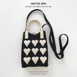 image-Love Mini Knit Shoulder Crossbody Bag
