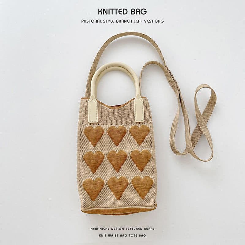 image-Love Mini Knit Shoulder Crossbody Bag