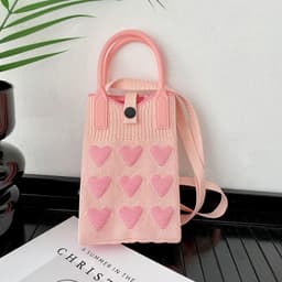 image-Love Mini Knit Shoulder Crossbody Bag