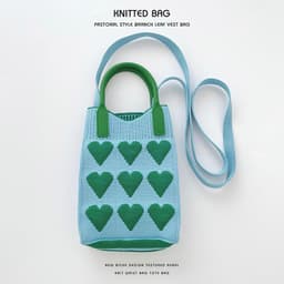 image-Love Mini Knit Shoulder Crossbody Bag
