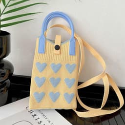 image-Love Mini Knit Shoulder Crossbody Bag