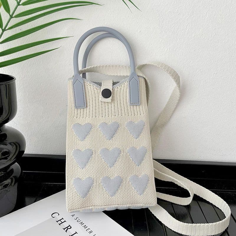 image-Love Mini Knit Shoulder Crossbody Bag