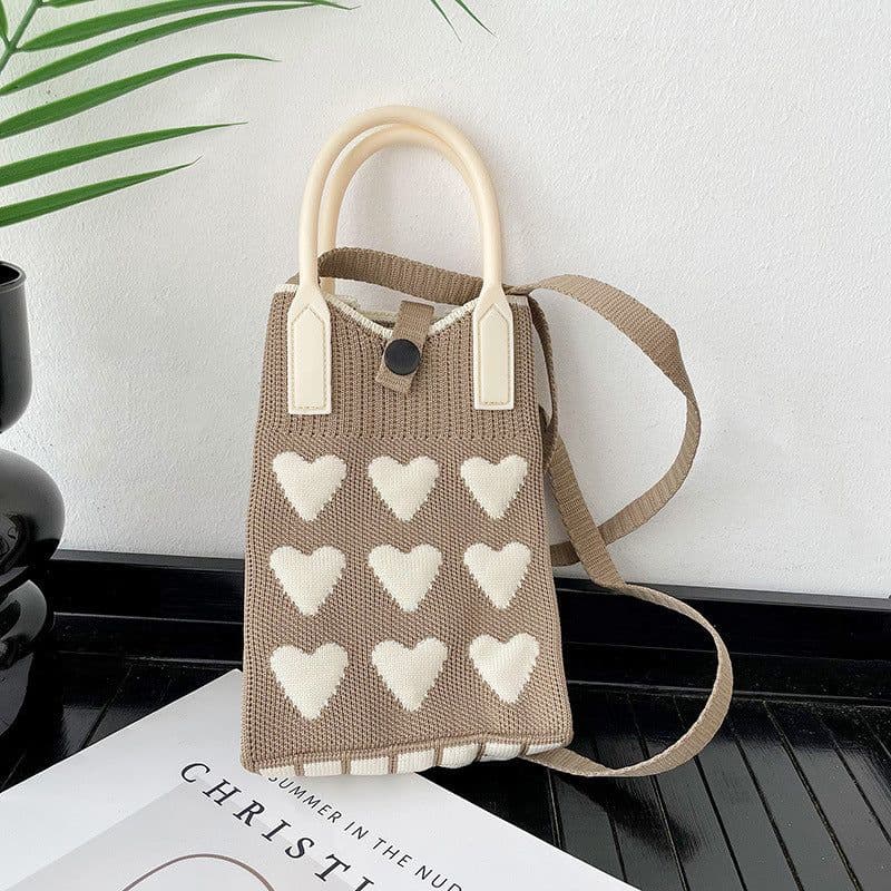 image-Love Mini Knit Shoulder Crossbody Bag