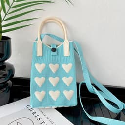 image-Love Mini Knit Shoulder Crossbody Bag