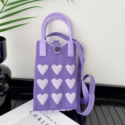 image-Love Mini Knit Shoulder Crossbody Bag