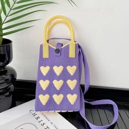 image-Love Mini Knit Shoulder Crossbody Bag