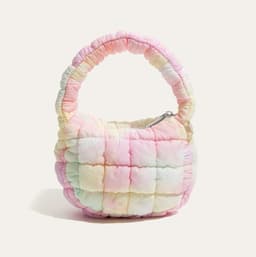 image-Cloud Bag Bubble Pleated Nylon Puff Handbag