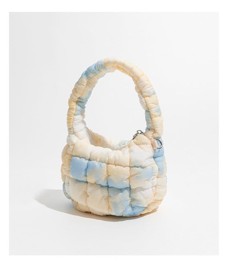 image-Cloud Bag Bubble Pleated Nylon Puff Handbag