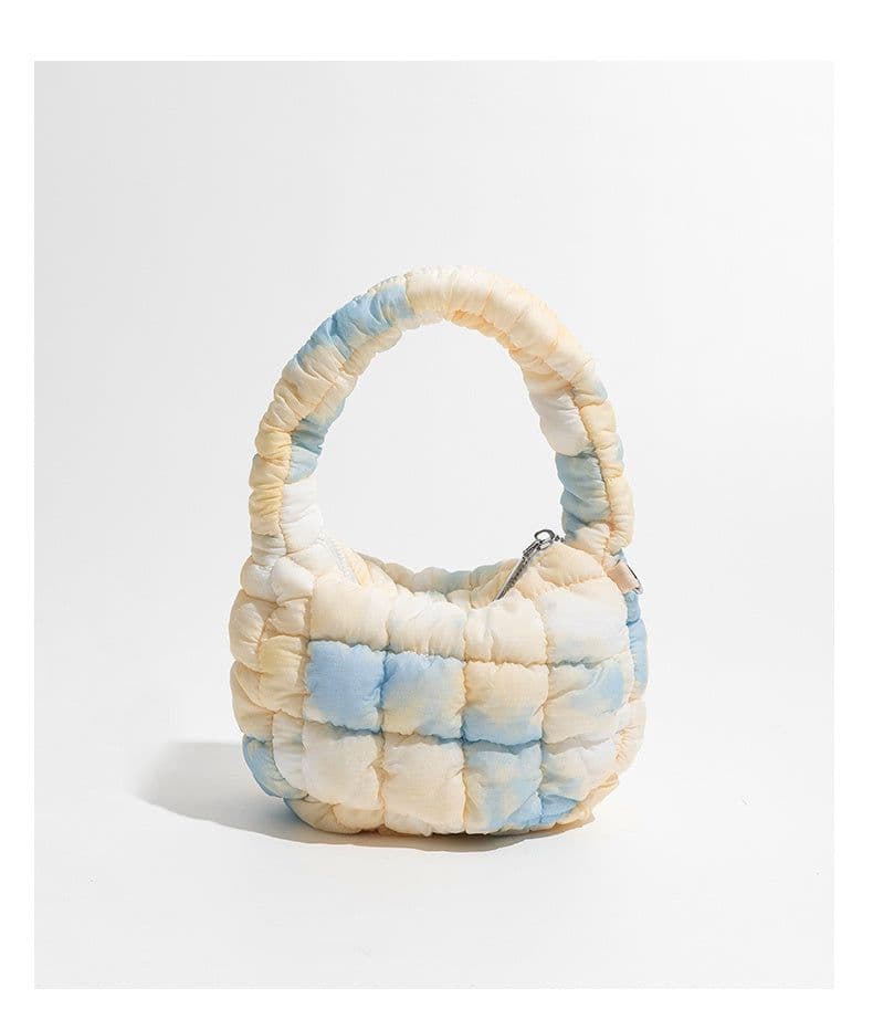 image-Cloud Bag Bubble Pleated Nylon Puff Handbag