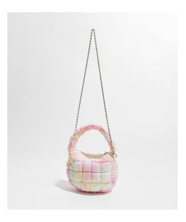image-Cloud Bag Bubble Pleated Nylon Puff Handbag