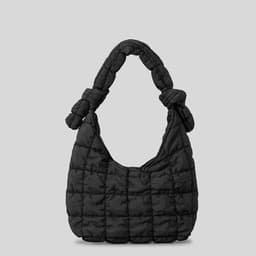 image-Simple Quilted Bubble Texture Cloud Pleated Handbag For Women