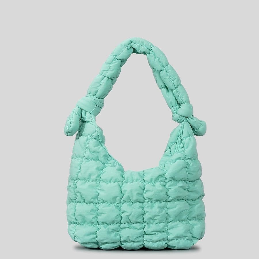 image-Simple Quilted Bubble Texture Cloud Pleated Handbag For Women