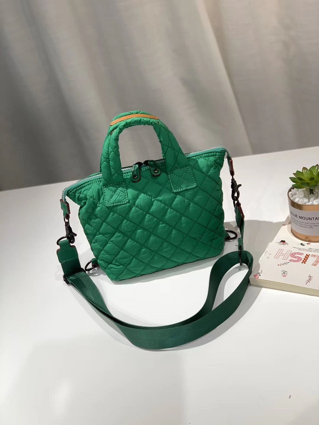 image-Diamond Ultra-light Space Cotton Textured Nylon Cloth Fashion Casual Portable Shoulder Messenger Bag