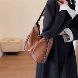 image-Autumn Winter Retro Fashion Multipurpose Large Capacity Backpack Simple Advanced Texture Commuter Tote