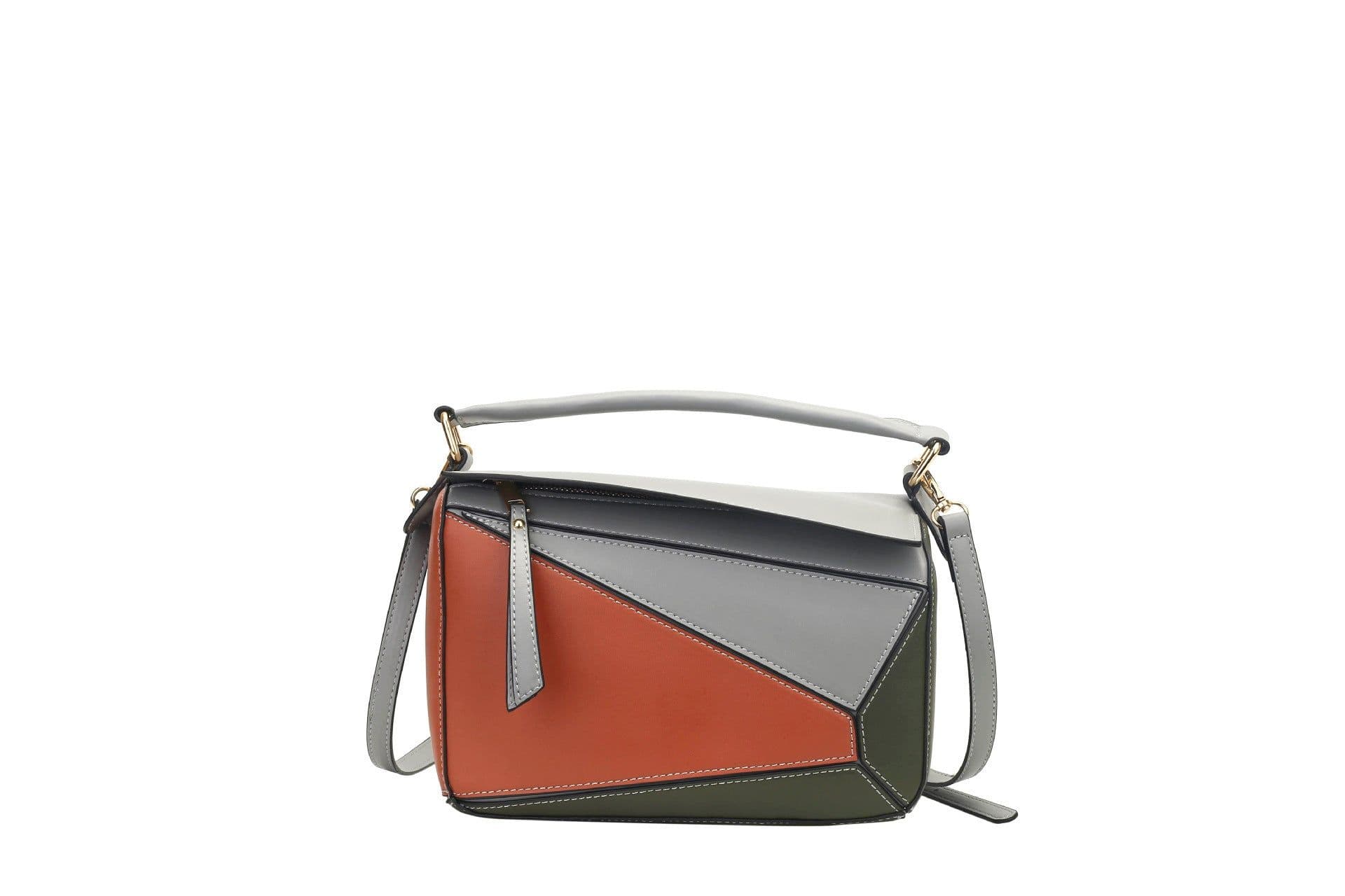 image-Women's Fashion Color Contrast Shoulder Handbag
