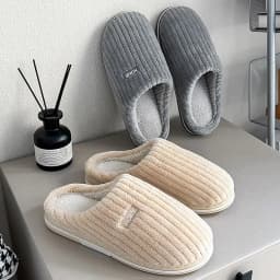 image-Solid Color Simple Cotton Slippers Winter Non-slip Home Warm Plush Slippers Household Indoor Couple Women's House Shoes