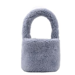 image-Women's Fashion Lamb Wool Plush Bucket Bag Handbag