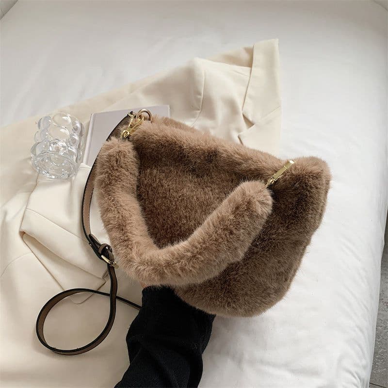 image-Women's Fashion Casual Plush Crossbody Bag
