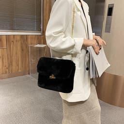 image-Women's Fashion Plush One-shoulder Crossbody Bag