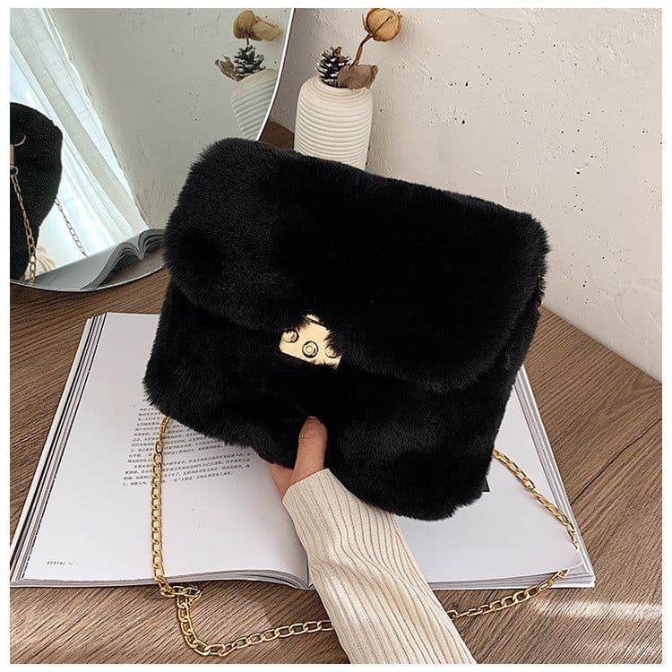 image-Women's Fashion Plush One-shoulder Crossbody Bag